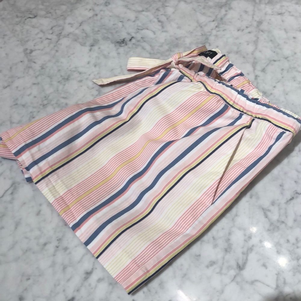 LOFT Tie-Waist Cotton Shorts